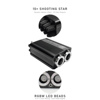 Kit d'éclairage LED à fibres optiques pour plafond de voiture, effet ciel étoilé scintillant, avec alliage d'aluminium, 32W RGB, télécommande via application, IP20, DC 12-24V