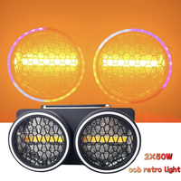 Professionnel DMX DJ Disco LED scène public lumière 2 yeux RGBW 4in1 LED COB Blinder rétro 2x50W pour Disco scène lumières