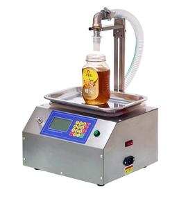 Machine de remplissage semi-automatique pour petits flacons en plastique de shampoing, crème cosmétique, miel et huître, à haute viscosité, par pesage - Product Image 2