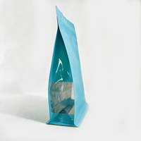 Sac à café en papier kraft de 1/4 lb pochette debout sacs d'emballage en poudre de grains de café valve de 12 oz sous vide pour café