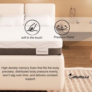 Colchón Queen de Espuma Ecológica Moderna con Funda Extraíble, Transpirable y Duradero para Uso en Casa, Escuela o Apartamento - Product Image 6