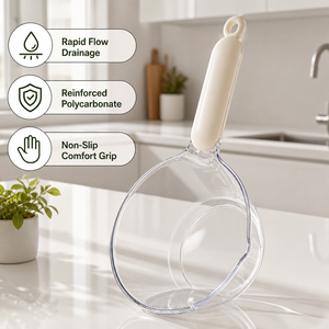 Paletta Trasparente Multiuso per Cucina, Strumento per Lavare il Riso Profondo e Denso, Infrangibile ed Ecologico - Product Image 1