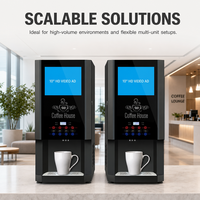 30SCW-L Automatische reinigingsautomaat voor oploskoffie met kinderslot, 10 inch reclame-LCD-scherm voor kleine winkels