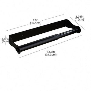 WEKIS Stainless Steel Wall-Mounted Toilet Paper Holder <b>Shelf</b> Self-Adhesive Installation Modern Design <b>for</b> <b>Kitchen</b> Gym Use - Product Image 2