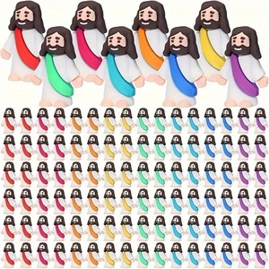 Figurines de Jésus en PVC, design original, mini format de poche, imprimées en typographie, pour jeu de <span class=keywords><strong>cache</strong></span>-<span class=keywords><strong>cache</strong></span>, Pâques et fêtes religieuses, vente en gros - Product Image 5