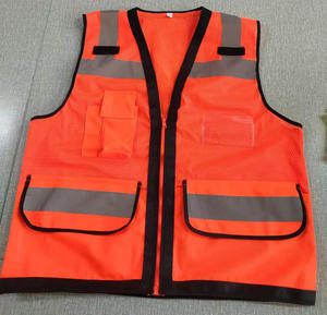 <span class=keywords><strong>Gilet</strong></span> de sécurité extérieur léger et respirant pour hommes, <span class=keywords><strong>maille</strong></span> réfléchissante haute visibilité, grande poche zippée SNV206 - Product Image 4