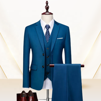 Costume de mariage pour homme de luxe en 3 pièces, style slim, couleur unie, ensembles de bureau professionnels, taille grande, blazer, pantalon, gilet, options de taille plus