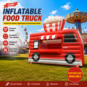 Tente de fête gonflable extérieure sur le thème des camions de nourriture, <span class=keywords><strong>en</strong></span> PVC, facile à installer, usage commercial, logo personnalisé, camping mobile - Product Image 1