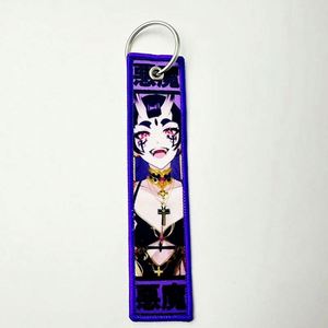 Llavero estilo anime de terror, llaveros bordados de doble cara, llaveros tipo Jet Tag de anime, inventario - Product Image 3