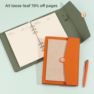Bloc-notes personnalisable avec logo, <span class=keywords><strong>pages</strong></span> A5 détachables, ensemble cadeau épaissi pour les notes de réunion - Product Image 3