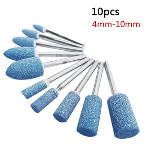 10 pièces Têtes de polissage coniques en acier inoxydable, abrasives, pour outils rotatifs <span class=keywords><strong>Dremel</strong></span>, pierres de meulage électriques - Product Image 4