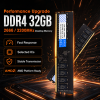 RAM de bureau RuiChu 32 Go DDR4 3200 MHz ECC, moule privé, PC4-25600 288PIN DIMM 1.2V, haute performance pour mise à niveau PC AMD, en stock