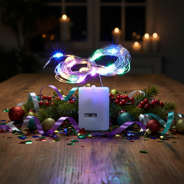Christmas Festival Decorations 1M 10Leds Mini Micro Copper Wire Light Battery Operated LED Strip String Fairy Lights