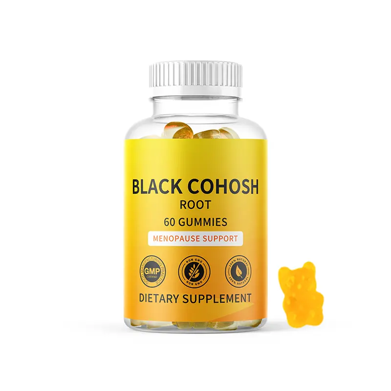 High Quality Black Cohosh Gummies for Women Menopause Relief for Hot Flashes Night Sweats Black Cohosh Root Extract gummies