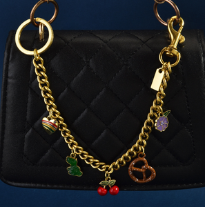 Breloques de sac populaires : Chaînes suspendues cerise, accessoires de sac à main pour femme, motifs dinosaure et biscuit, chaîne de sac bandoulière - Product Image 1