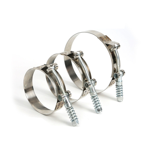 Kinglin Adjustable Width Heavy Duty 304SS Stainless Steel Band Single T Bolt <strong>Hose</strong> Slot Strong Throat <strong>Hose</strong> Clamps - Product Image 1