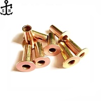 Remaches Tubulares Huecos de Cabeza Plana de Alta Calidad de Aluminio, Acero al Carbono, Latón, Cobre y Acero Inoxidable, Estándar DIN7338