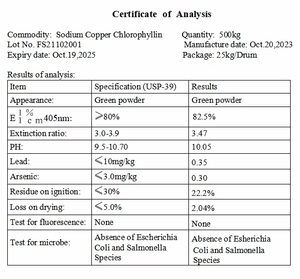 Toptan fiyat suda çözünür doğal klorofil özü tozu sodyum bakır klorofilin - Product Image 4