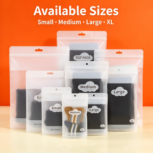 Bolsa con Cierre Zip de PET Mate o Brillante Personalizada OEM con MOQ Bajo para Ropa Interior, Calcetines, Camisetas, Prendas de Vestir, Empaque de Marca de Ropa - Product Image 4