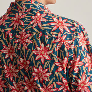 2022 Floral Homme Floreadas Para Chemise Homme a Fleurs Social Ropa De Seda Para Homem Masculinas Chemise Décontractée - Product Image 4