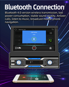 วิทยุติดรถยนต์ BQCC 7 นิ้ว ระบบ <span class=keywords><strong>Android</strong></span> 13 หน้าจอสัมผัสแบบพับเก็บได้ รองรับ Carplay ระบบนำทาง GPS Wifi FM USB AUX-in เครื่องเล่นมีเดียสเตอริโอในรถยนต์ รุ่น 9703-J - Product Image 3