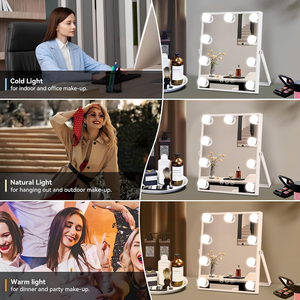 <b>Vanity</b> Mirror with Lights <b>Vanity</b> Makeup Mirror with Lights, Lighted <b>Make</b> <b>Up</b> Mirrors with 9 Dimmable Bulbs, 360 Degree - Product Image 5