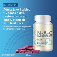 N-acétyl cystéine glutathion précurseur 600 Mg complément alimentaire pour le soutien de la santé respiratoire étiquette personnalisée antioxydant