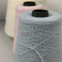 Fil à cils double plume anti-boulochage, résistant à l'abrasion, haute ténacité, 100% nylon, 1,3 cm, 2 cm, 9/11NM, fil fantaisie teint