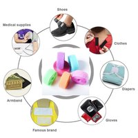 Bande adhésive double face en polyester/nylon de 2m/paire pour la maison, le canapé, la literie, les fournitures de couture DIY, autocollant auto-agrippant en tissu