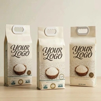 Sacs d'emballage en plastique laminé à soufflets latéraux pour boulangerie, céréales, riz, farine de blé, 1kg, 2kg, 5kg, 10kg, 25kg, vente en gros, personnalisables