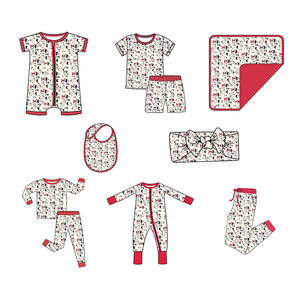 Babyfacturer Custom Baby 2 Stück Taschen Knopf Modal Bambus Short Sleep Wear Pyjamas Pyjama Pjs Pyjamas Set für Babys - Product Image 1
