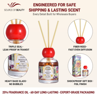 Diffuseur de parfum LOVALI HOME Moonlit Wine Reed 150ml, parfum d'ambiance luxueux pour la maison, arôme fruité et boisé, parfum haut de gamme, vente en gros