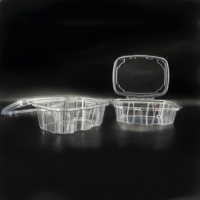 8 12 16 20 24 32 64 Oz Huisdier/Rpet Tamper Evident Container, Fraudebestendige Verpakkingsdoos Voor Verse Salade Kruidenfruitnoten