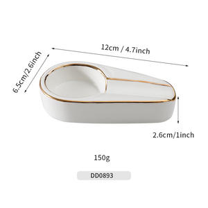 嘉欣定制印花豪华雪茄烟灰缸便携式迷你口袋香烟陶瓷雪茄架烟灰缸便携式 - Product Image 4