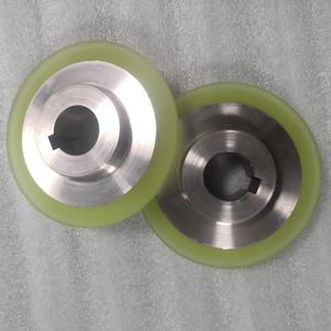 Polyurethane unpowered Con lăn Caster bánh xe hợp kim nhôm rãnh bánh xe - Product Image 2