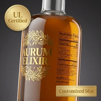 Autocollants pour bouteilles multicouches certifiés UL |   Impression recto-verso sur feuille d'or |   Étiquettes personnalisées à décoller et révéler pour les cosmétiques et les aliments