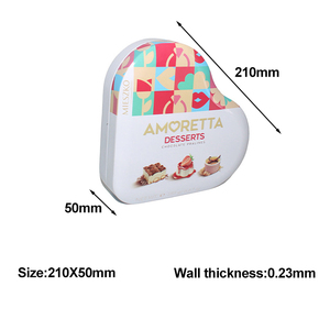 Tùy Chỉnh Hình Trái Tim Hộp Thiếc Cho Valentine Của Ngày Bền Sắt Kim Loại Có Thể Cho Sô Cô La Kẹo Đường Quà Tặng Bao Bì Có Thể Tin - Product Image 2