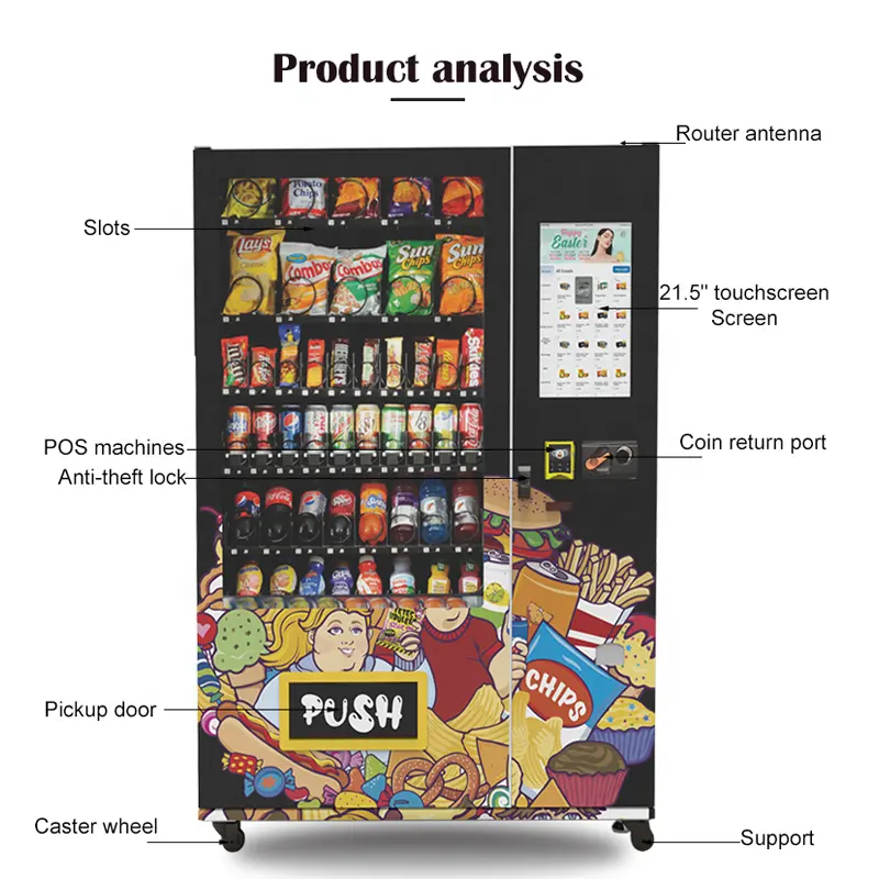 2024 OEM intelligent custom Germany vending machine for sale snack machines for snacks and coffee drinks