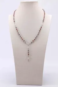 <span class=keywords><strong>Collar</strong></span> de Rosario de Cristal con Cruz Cristiana Personalizado a Precio de Fábrica, con Colgante Multicolor, Joyería Hecha a Mano para Fiestas - Product Image 5