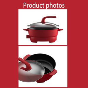 Olla Eléctrica con Vaporera de 6L, Revestimiento Antiadherente de PTFE, Tapa de Vidrio Templado - Cocina Eléctrica de Moda para Uso en Interiores - Product Image 3