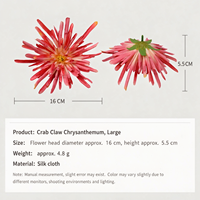 Têtes de fleurs artificielles multicolores en chrysanthème araignée pour la décoration DIY de chaussures, sandales, tongs, pinces à cheveux et sacs