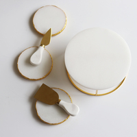 Plateau de mariage de luxe en or, assiette pour buffet, thé de l'après-midi, plateau en marbre, présentoir à gâteaux