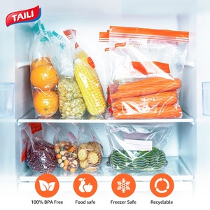 Waterproof Plastic <b>Zip</b> Lock <b>Bag</b> Keep Food Fresh Long Sealing Food Packaging Zipper <b>Bags</b> For Kitchen Storage - Product Image 5