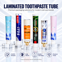 Tubes de dentifrice en aluminium et plastique laminé, vides, 50 ml, avec bouchon à vis, impression UV, logo personnalisé, emballage pour soins bucco-dentaires