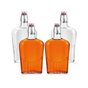 Frasco de vidrio de 8,5 onzas, frasco de vidrio para whisky, botellas de vidrio con tapa oscilante para extracto de vainilla casero, Limoncello, Kombucha - Product Image 2