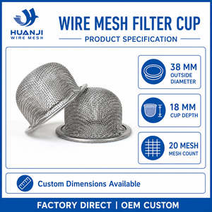 Capuchon de filtre en maille métallique à bordure métallique personnalisé pour vannes industrielles et pompes à huile - Product Image 2