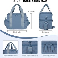 Sac isotherme réutilisable en polyester écologique personnalisé avec bandoulière, design élégant et tendance pour la plage et l'usage quotidien