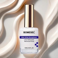 Renforceur d'ongles blanc laiteux, durcisseur naturel d'ongles, traitement de soin des ongles à séchage rapide, vernis fortifiant, brillance longue durée, OEM