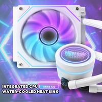 Refroidisseur liquide pour processeur ARGB de 120 mm avec radiateur en cuivre et ventilateur LED |   Système de refroidissement par eau pour PC OEM et vente en gros