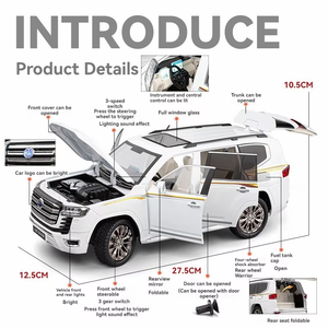 HTF 1:18 Automodel LC300 Land Cruiser <span class=keywords><strong>Model</strong></span> van metaal, simulatieauto's met geluid en licht, verzamelmodel speelgoedauto met AAA-batterij - Product Image 2